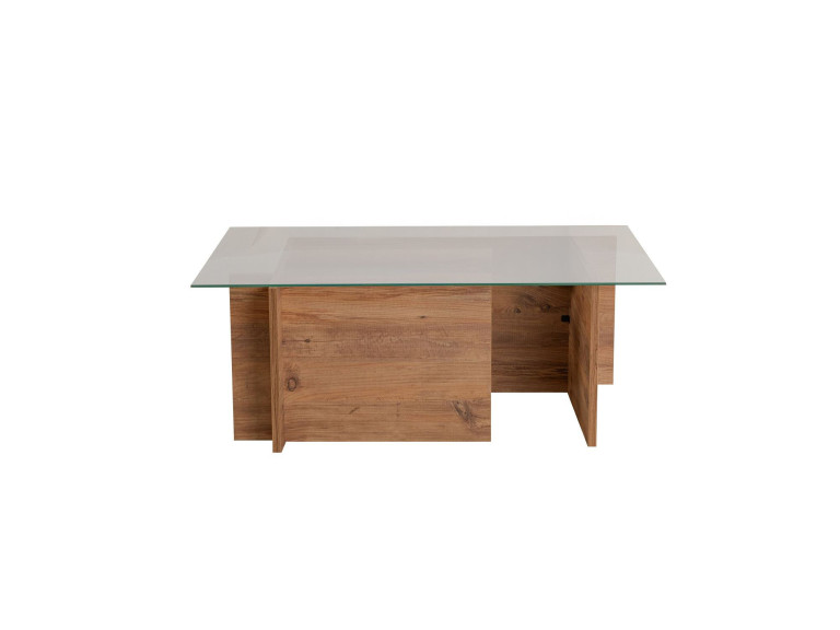 Mesa baja de madera "Vetrino" - 105 x 65 x 40 cm - Pino Atlántico