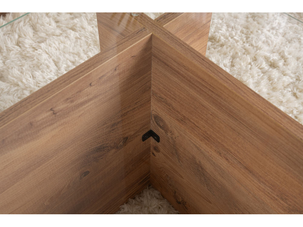 Mesa baja de madera "Vetrino" - 105 x 65 x 40 cm - Pino Atlántico
