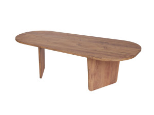 Mesa baja de madera "Ovalis" - 130 x 65 x 40 cm - Pino Atlántico