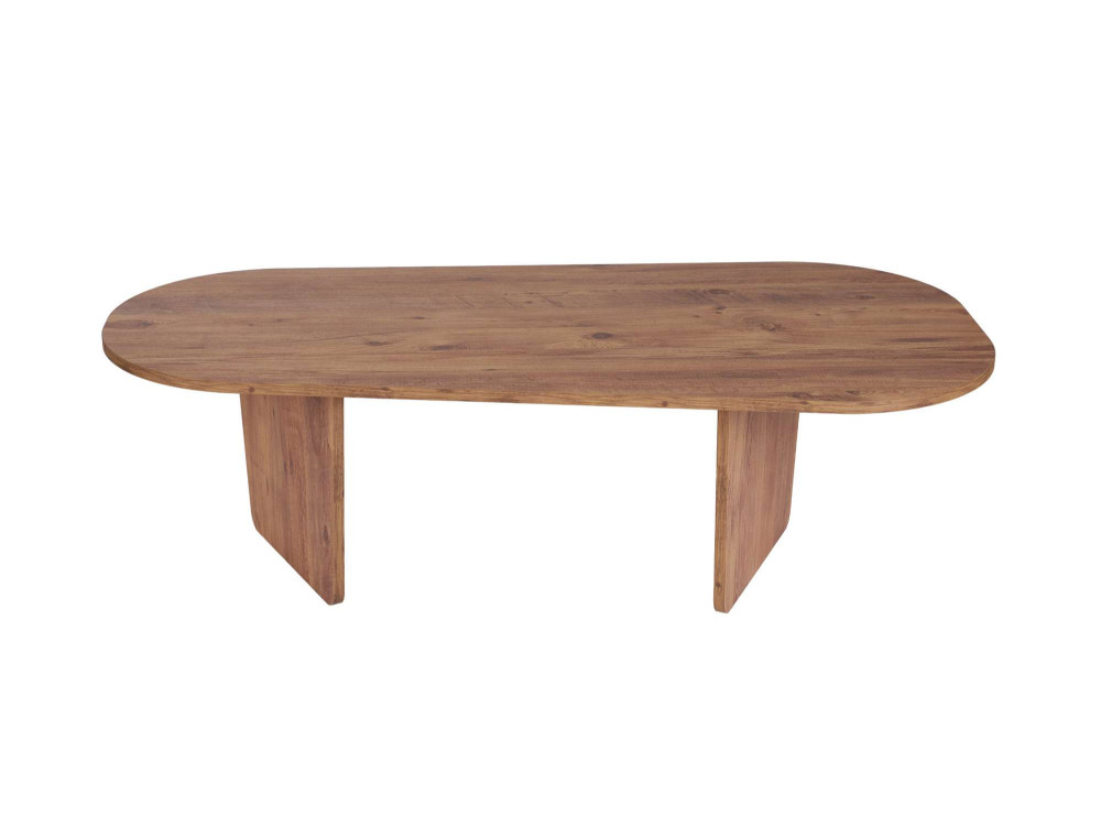 Mesa baja de madera "Ovalis" - 130 x 65 x 40 cm - Pino Atlántico