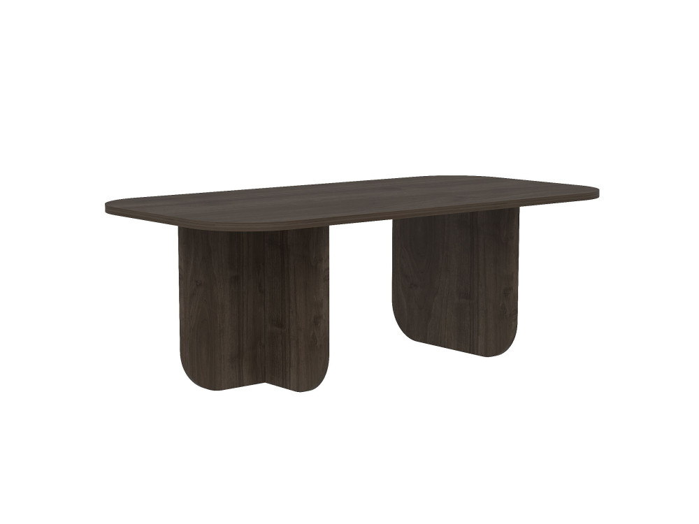 Mesa baja de madera "Becaj" - 120 x 60 x 41 cm - Nogal