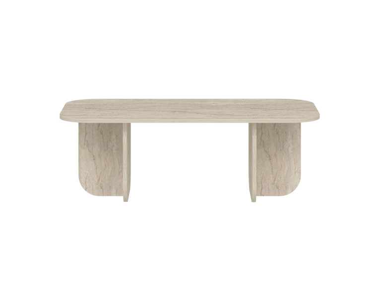 Mesa baja de madera "Becaj" - 120 x 60 x 41 cm - Travertino