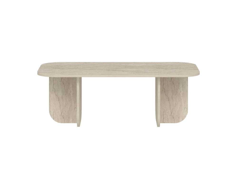 Mesa baja de madera "Becaj" - 120 x 60 x 41 cm - Travertino
