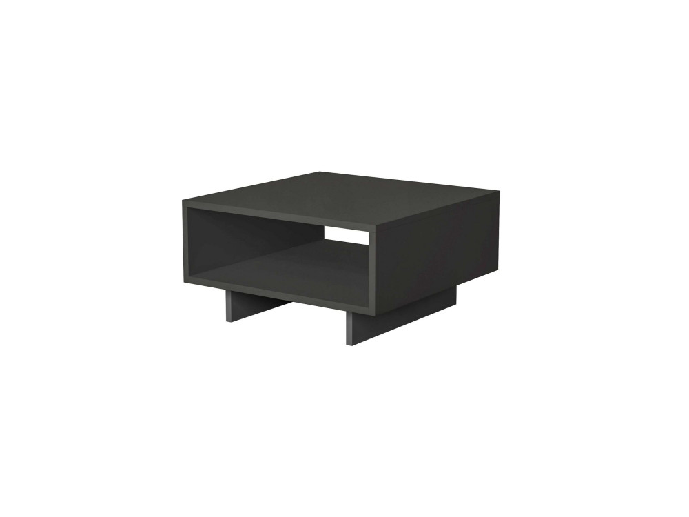 Mesa baja de madera "Hola" - 60 x 60 x 32 cm - Gris antracita