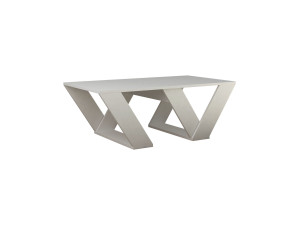 Mesa baja de madera "Pipra" - 110 x 60 x 40 cm - Blanco