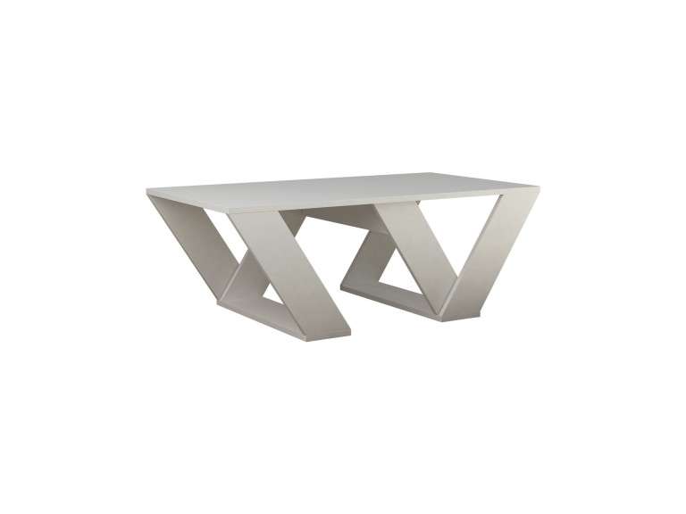 Mesa baja de madera "Pipra" - 110 x 60 x 40 cm - Blanco