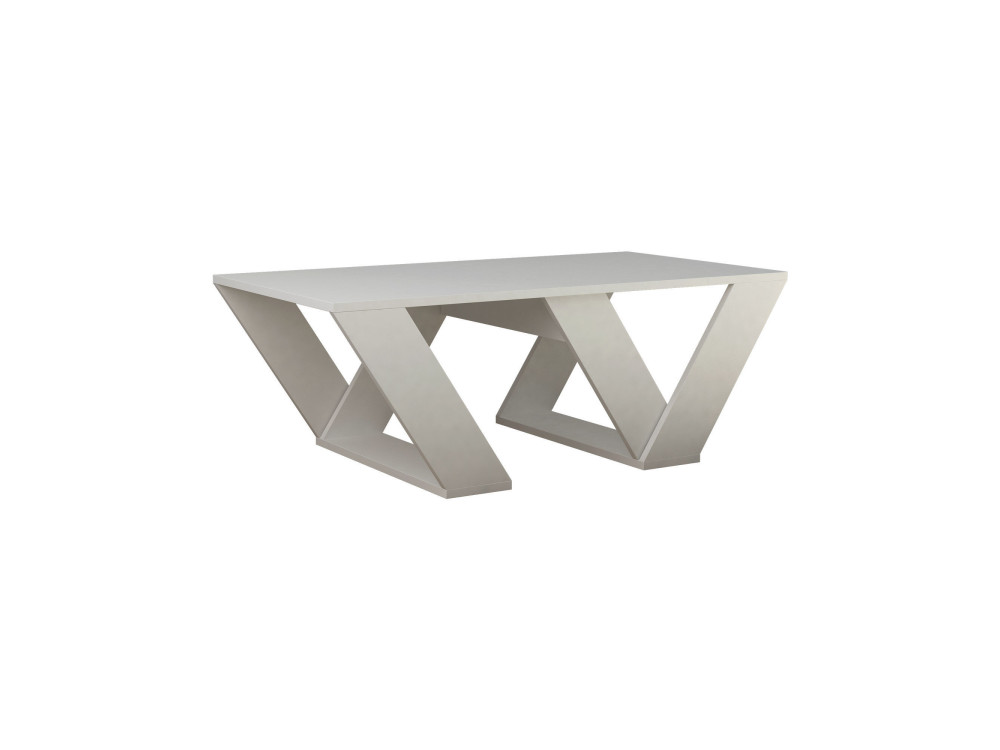 Mesa baja de madera "Pipra" - 110 x 60 x 40 cm - Blanco