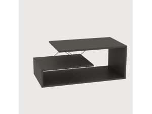 Mesa baja de madera "Cayenne" - 100 x 50 x 40 cm - Gris antracita