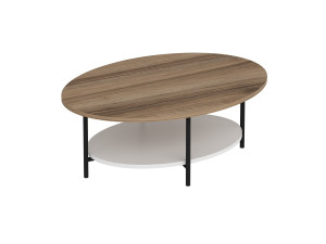 Mesa baja de madera "Elis" - 90 x 60 x 36 cm - WhiteOak
