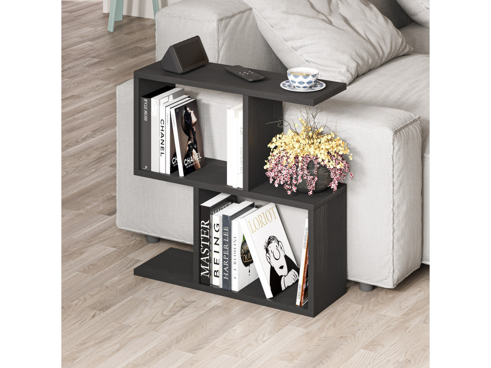 Mesa baja de madera "Homemania" - 60 x 20 x 60 cm - Madera negra