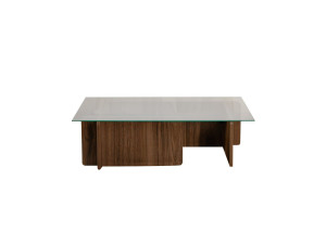 Mesa baja de madera "Flavio" - 105 x 65 x 30 cm - Nogal