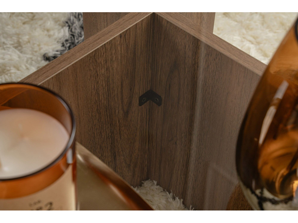 Mesa baja de madera "Flavio" - 105 x 65 x 30 cm - Nogal