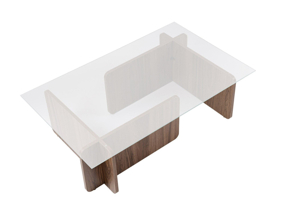 Mesa baja de madera "Flavio" - 105 x 65 x 30 cm - Nogal
