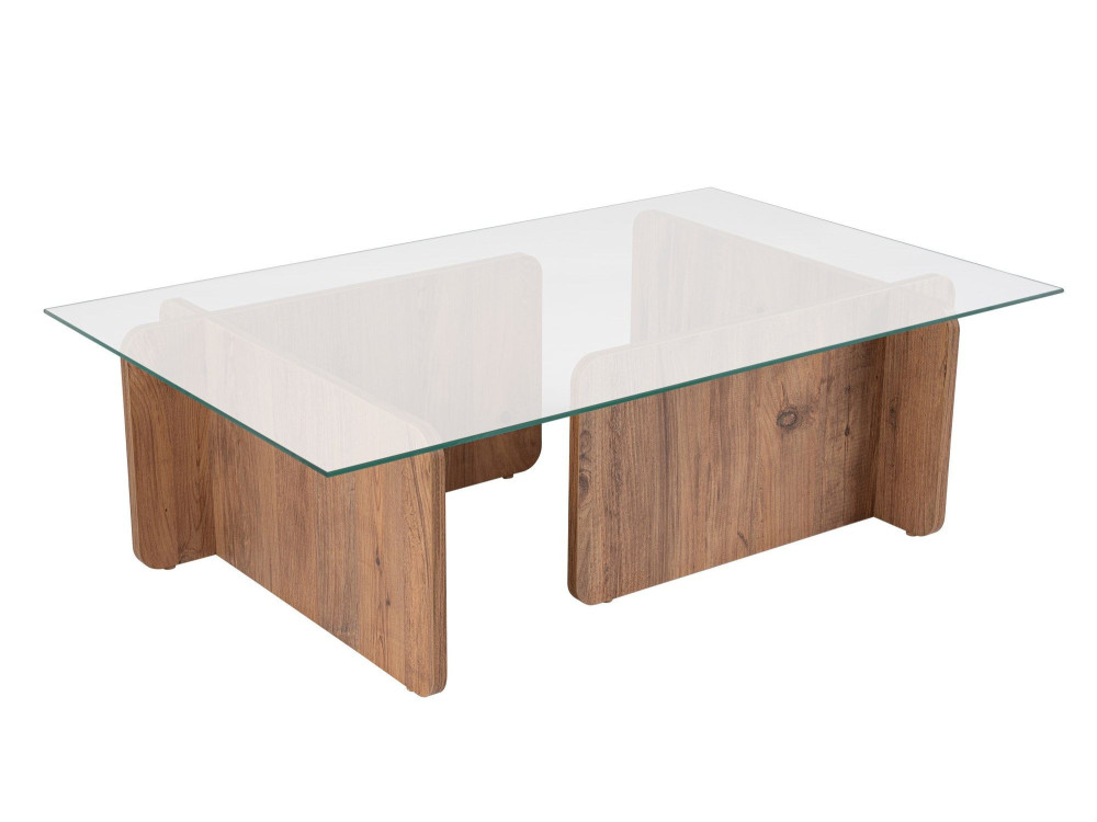 Mesa baja de madera "Flavio" - 105 x 65 x 30 cm - Pino Atlántico