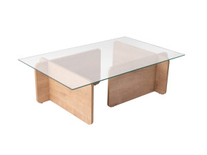Mesa baja de madera "Flavio" - 105 x 65 x 30 cm - Roble