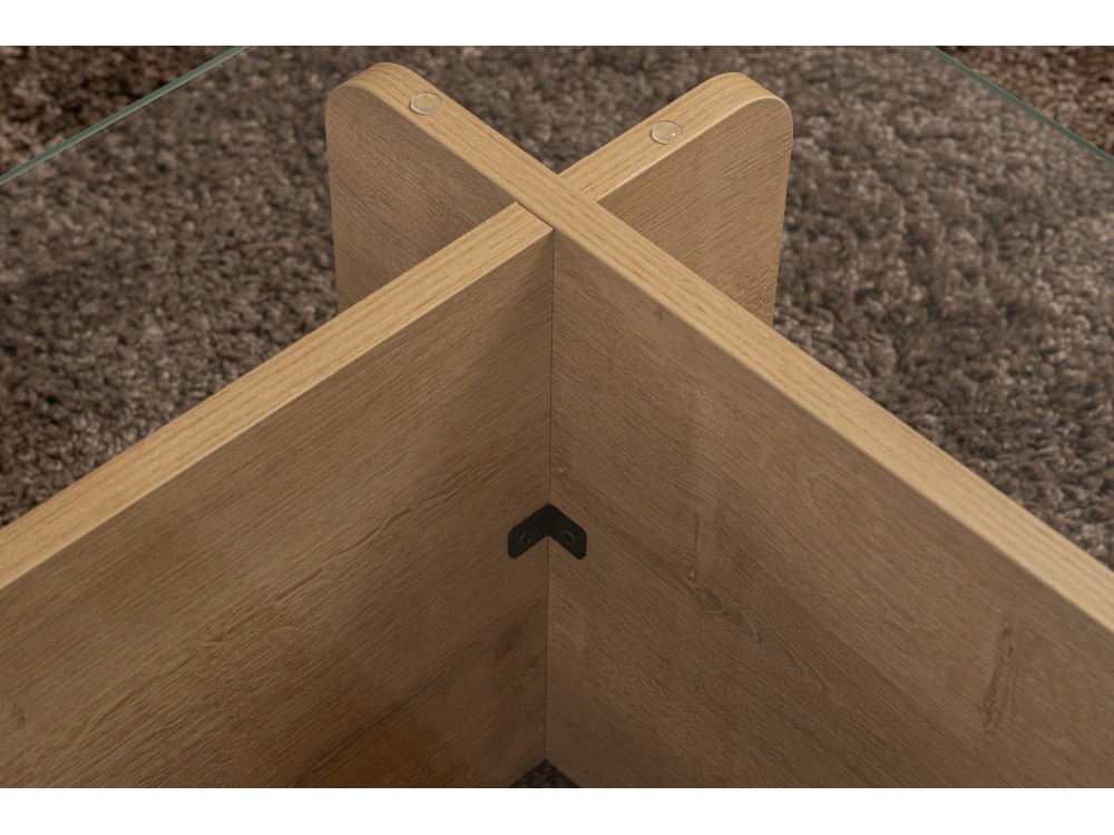 Mesa baja de madera "Flavio" - 105 x 65 x 30 cm - Roble