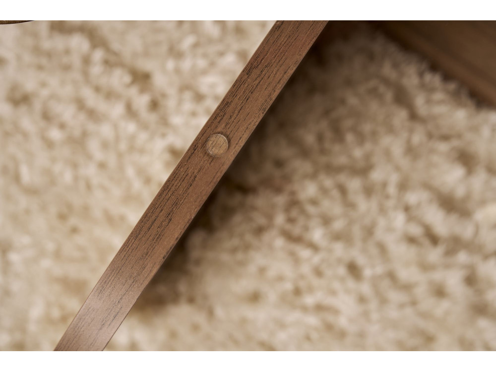 Mesa baja de madera "Aeris" - 75 x 75 x 35 cm - NogalTransparente