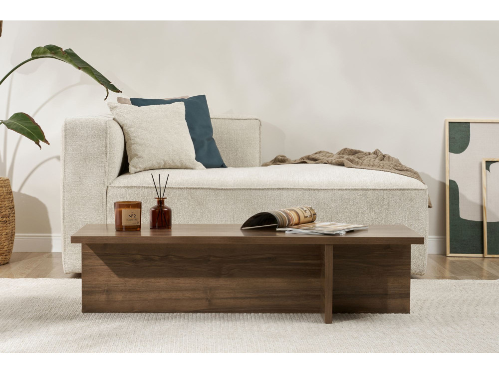 Mesa baja de madera "Harbor" - 120 x 45 x 30 cm - Nogal