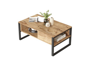 Mesa baja de madera "ML34" - 100 x 59 x 44 cm - Pino Atlántico