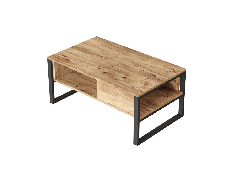 Mesa baja de madera "ML34" - 100 x 59 x 44 cm - Pino Atlántico