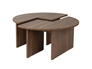 Mesa baja de madera "Moira" - 90 x 90 x 41 cm - Nogal