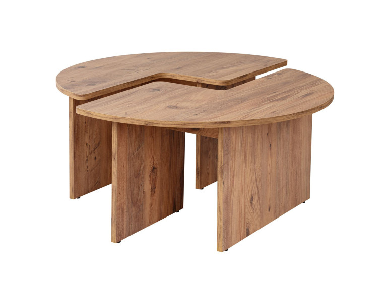 Mesa baja de madera "Moira" 90 x 90 x 41 cm - Pino Atlántico