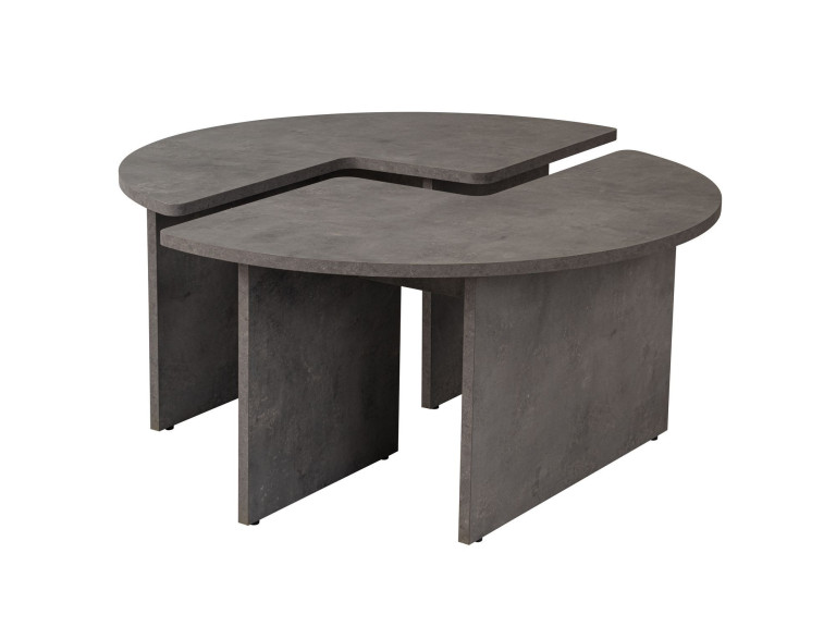 Mesa baja de madera "Moira" 90 x 90 x 41 cm - Gris hormigón