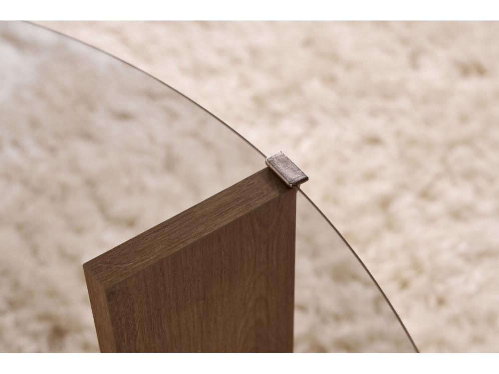 Mesa baja de madera "Clara" - 75 x 75 x 40 cm - Roble SaphirFumées
