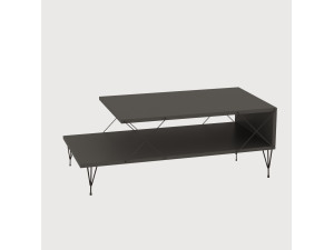Mesa baja de madera "Loira" 100 x 50 x 40 cm - Antracita