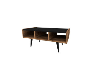 Mesa baja de madera "Line" - 90 x 56 x 40 cm - Nogal claro