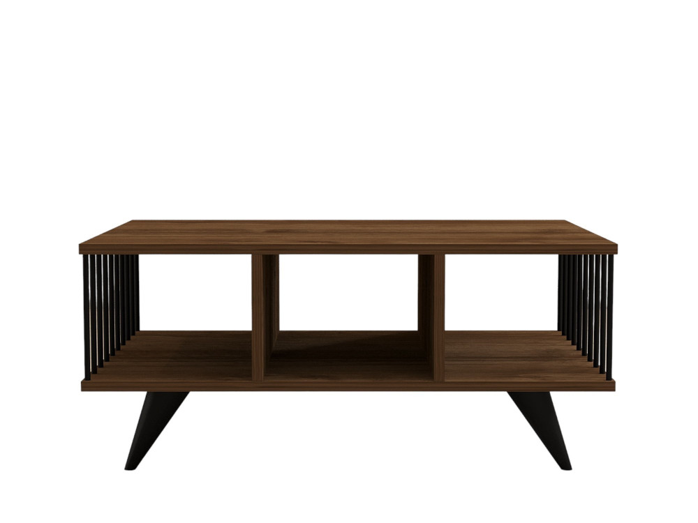 Mesa baja de madera "Bert" - 90 x 60 x 40 cm - Nogal