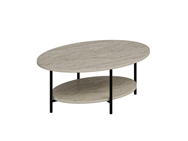 Mesa de centro de madera «Elis» - 90 x 60 x 36 cm - Travertino