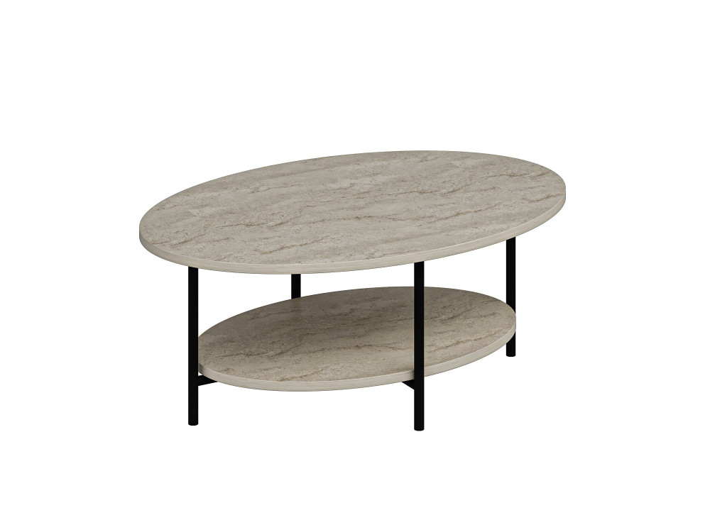 Mesa de centro de madera «Elis» - 90 x 60 x 36 cm - Travertino
