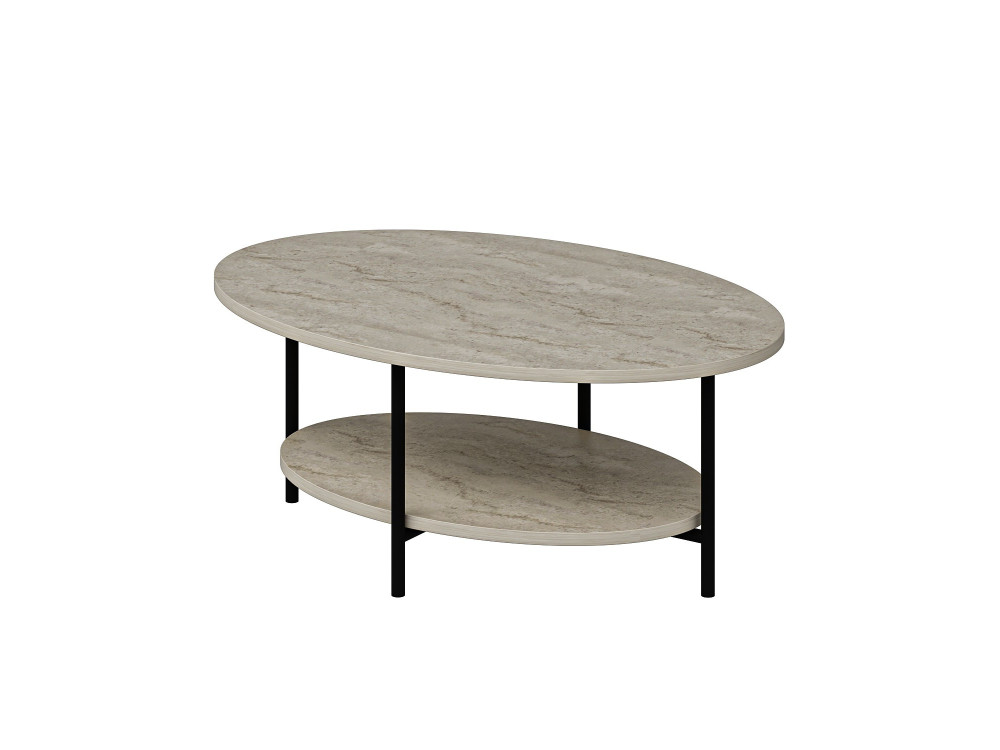 Mesa de centro de madera «Elis» - 90 x 60 x 36 cm - Travertino