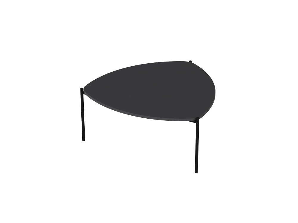 Mesa baja de madera "Lenny" - 90 x 89 x 40 cm - Antracita