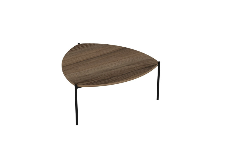 Mesa baja de madera "Lenny" - 90 x 89 x 40 cm - Nogal