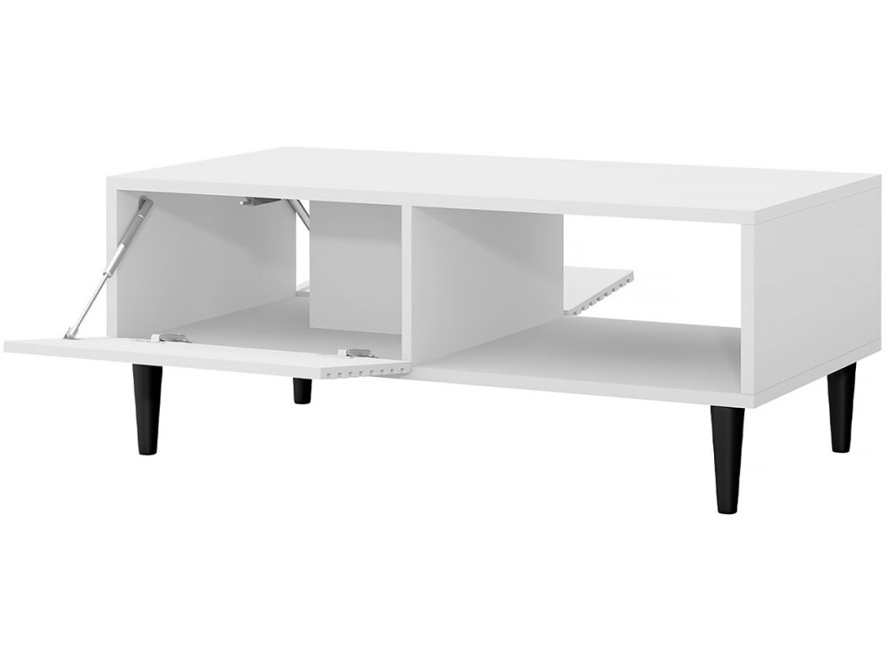 Mesa de centro "Nakomo" - 100 x 41 x 52 cm - Blanco -