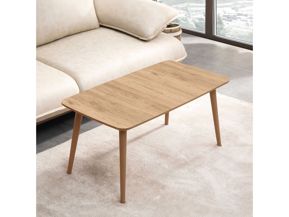 Mesa baja de madera "Luci" 100 x 53 x 45 cm - Roble