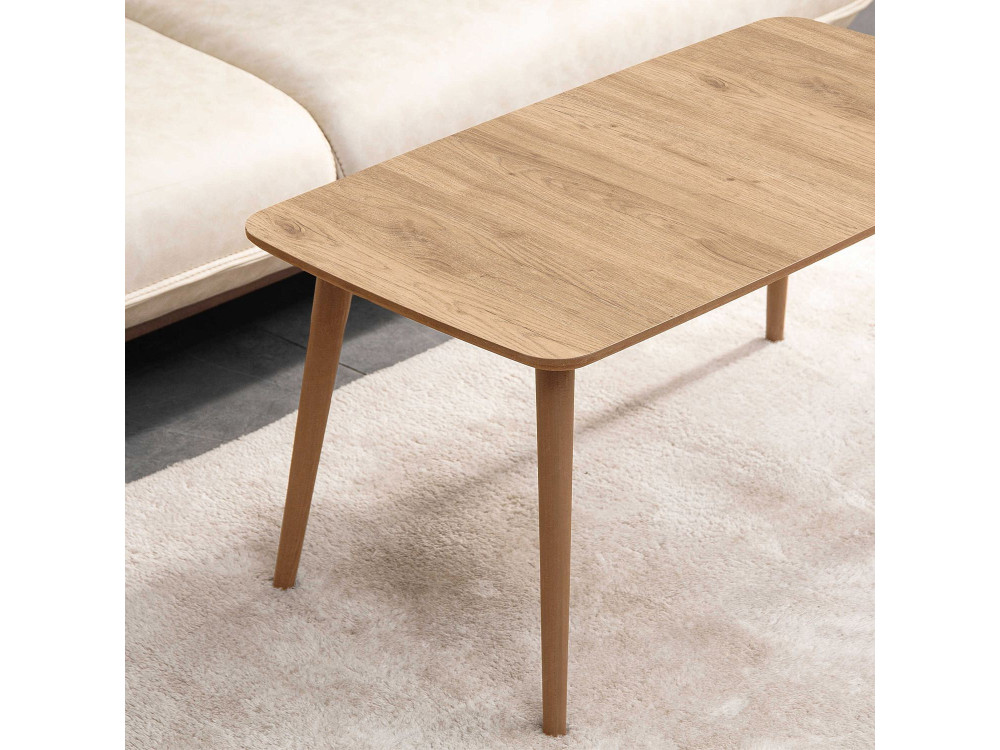 Mesa baja de madera "Luci" 100 x 53 x 45 cm - Roble
