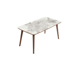 Mesa baja de madera "Luci" 100 x 53 x 45 cm - Blanca