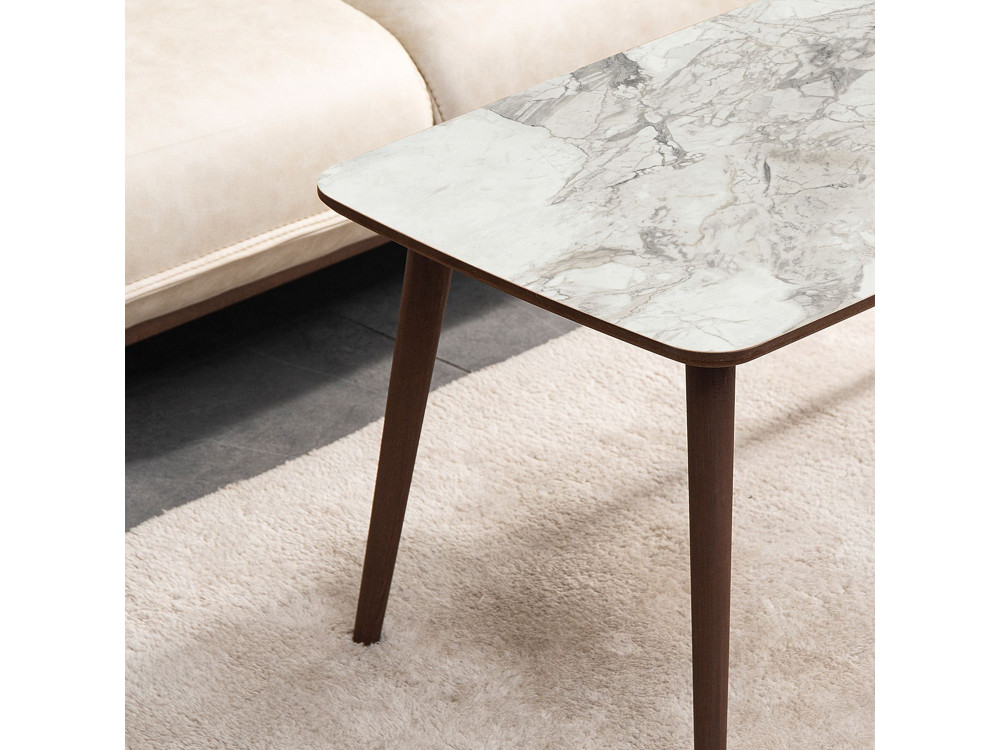 Mesa baja de madera "Luci" 100 x 53 x 45 cm - Blanca