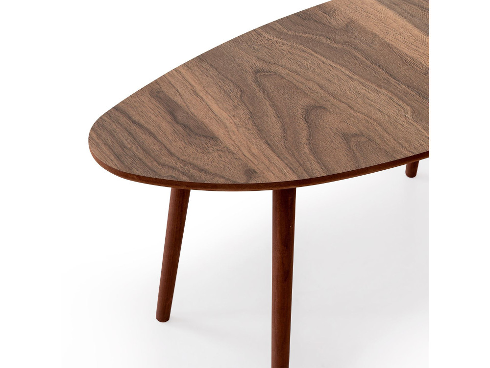 Mesa baja de madera "Nora" 100 x 50 x 45 cm - Nogal