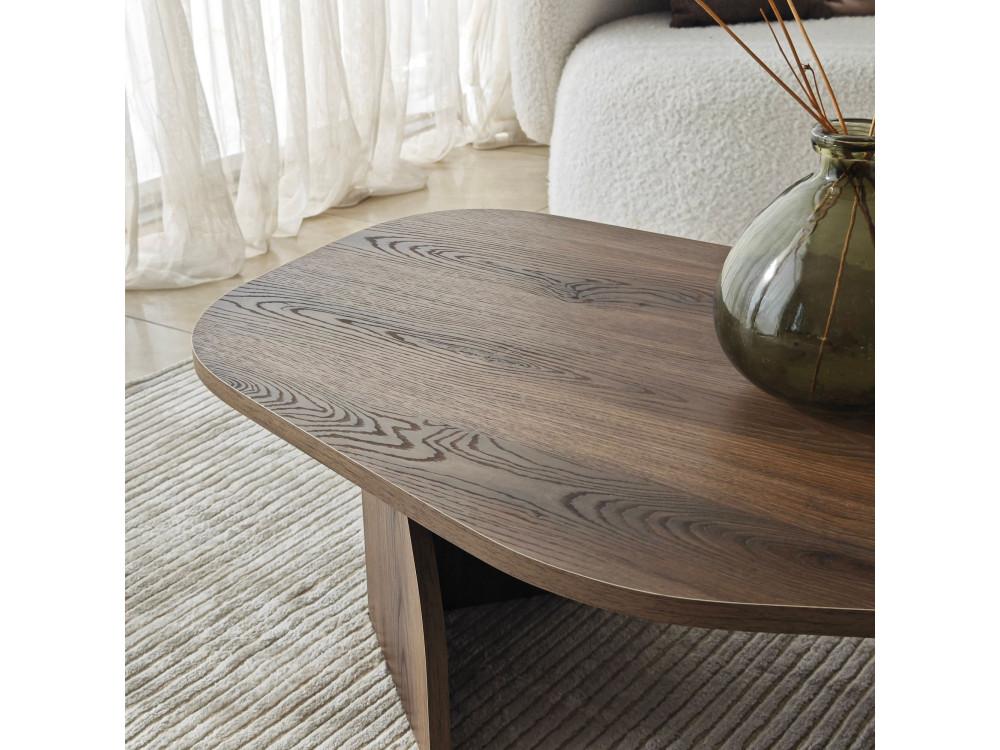 Mesa baja de madera "Rock" 100 x 60 x 35 cm - Nogal