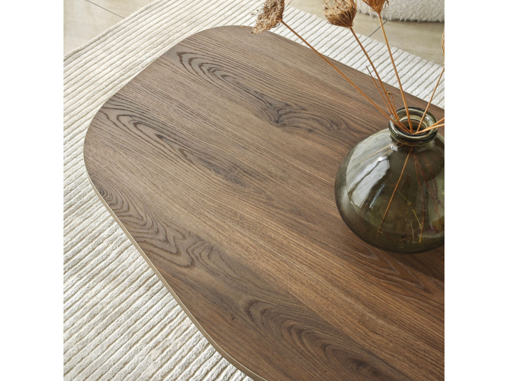 Mesa baja de madera "Rock" 100 x 60 x 35 cm - Nogal