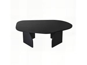 Mesa baja de madera "Rock" 100 x 60 x 35 cm - Negra