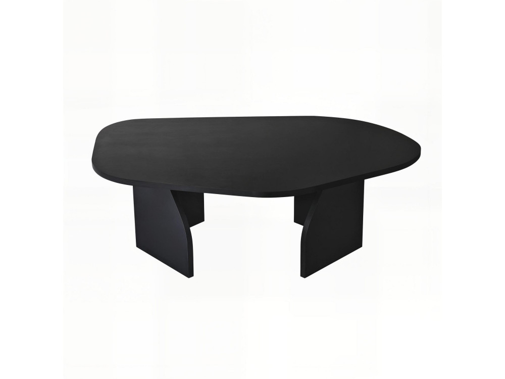 Mesa baja de madera "Rock" 100 x 60 x 35 cm - Negra
