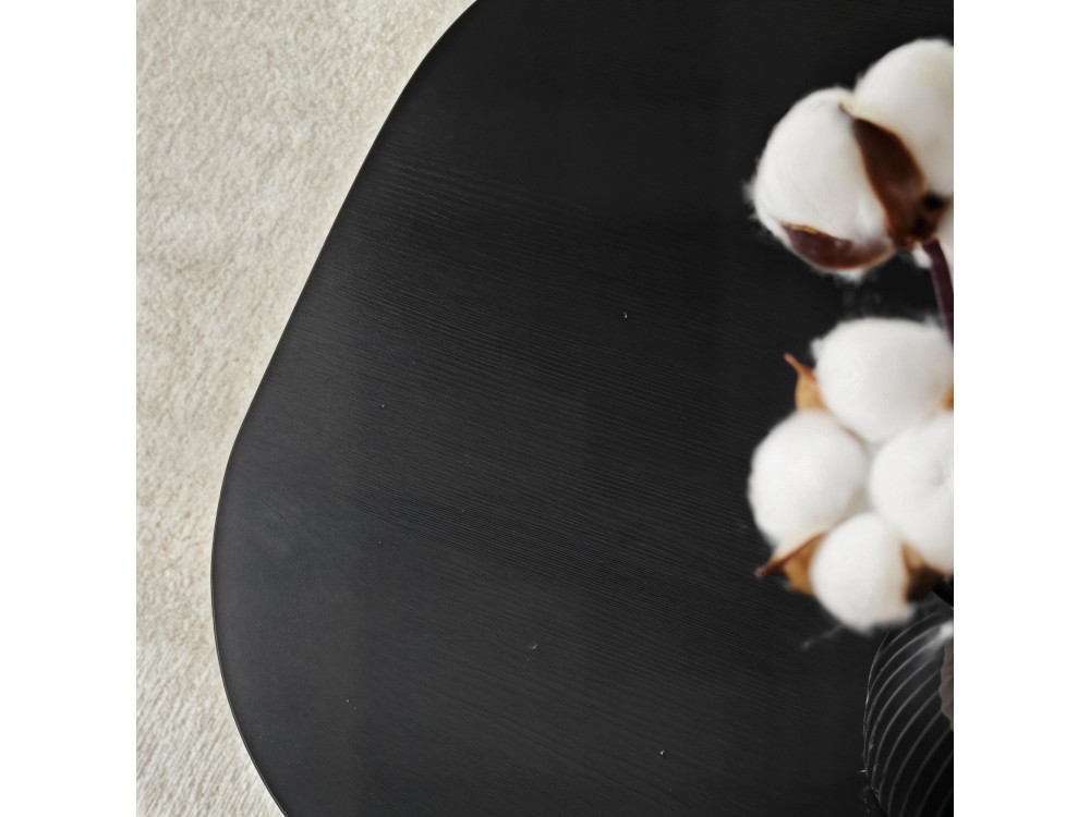 Mesa baja de madera "Rock" 100 x 60 x 35 cm - Negra