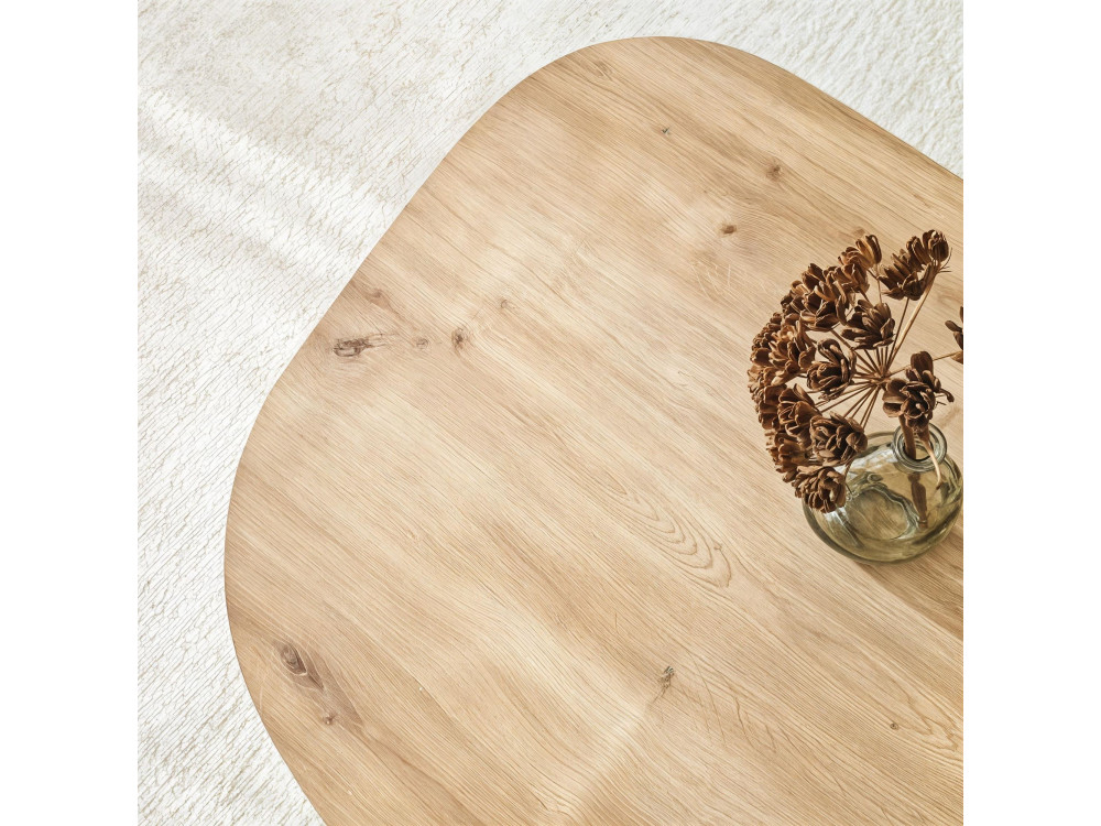 Mesa baja de madera "Rock" 100 x 60 x 35 cm - Roble zafiro