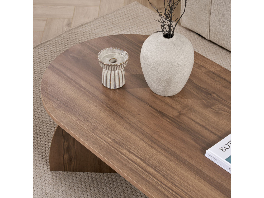 Mesa baja de madera "Melina" 120 x 60 x 40 cm - Nogal