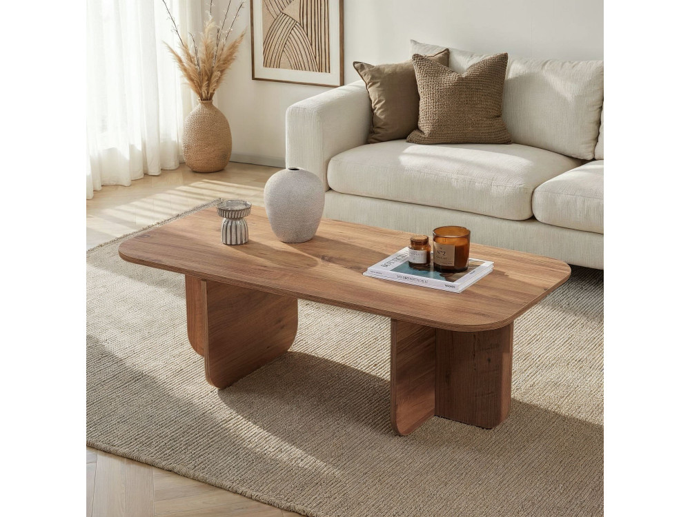 Mesa baja de madera "Akira" 120 x 60 x 41 cm - Pino Atlántico